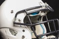 White football helmet on black background Royalty Free Stock Photo