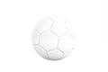 White Football/soccer ball.White object on white background. Royalty Free Stock Photo