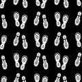White footprints seamless pattern - sport shoe Royalty Free Stock Photo