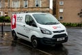 White Ford Transit Custom light commercial van of the BBP Bell Building Projects company