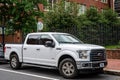 White Ford truck pickup parked on the side of the street, Philadelphia