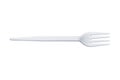 White fork plastic isolated on white