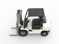White forklift - side top view