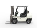 White forklift - side view