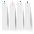 White Frame Banners Pins Royalty Free Stock Photo