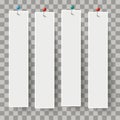 White Frame Banners Pins Transparent Royalty Free Stock Photo