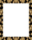 White Frame with Decorated Borders Royalty Free Stock Photo