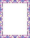 White Frame with Decorated Floral Borders