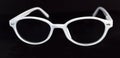 White Frame Glasses Royalty Free Stock Photo