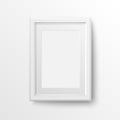 White frame for photos. Royalty Free Stock Photo