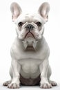 white French Bulldog isolated on white background