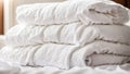 White fresh clean towels the bed room soft hygiene Royalty Free Stock Photo