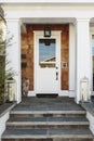 White front door to a luxury home Royalty Free Stock Photo