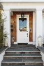 White front door to a luxury home Royalty Free Stock Photo