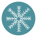 White frozen snowflake, icon icon
