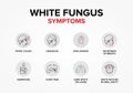 White Fungus or Fungal Disease Symptoms.