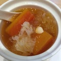 White fungus with papaya Royalty Free Stock Photo