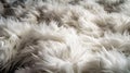 White fur texture for background. Close-up of white fluffy carpet.