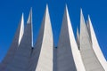 White futuristic roof with spikes