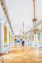 White gallery with painting in Grand Trianon.