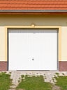 White garage door