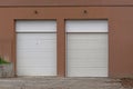 White garage doors Royalty Free Stock Photo