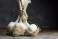 White garlic on table Royalty Free Stock Photo