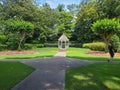 White Gazebo garden stone mountain