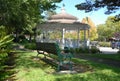 White Gazebo And Lonely Branch In A Park Royalty Free Stock Photo