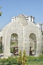 White gazebo at Singapore Botanical Gardens.