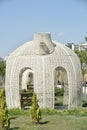 White gazebo at Singapore Botanical Gardens.