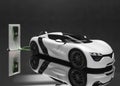 Generic electric sports car 3d render