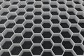 White geometric hexagonal abstract background with black wall, 3D rendering Royalty Free Stock Photo