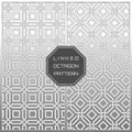 White Geometric Linked Octagon Pattern Background