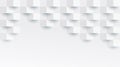 White geometric pattern, abstract background template.