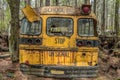 White, Georgia/USA-3/28/18 Old school bus Royalty Free Stock Photo