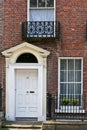 White Georgian door, Dublin, Ireland Royalty Free Stock Photo