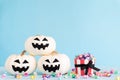 White ghost pumpkin with paper star in cup