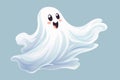 white ghost smilling generated AI