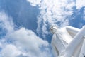 White Giant Buddha in the Temple at Wat Phu Manorom in Mukdahan