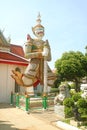 White Giant Sahatsadecha, One of Two Guardian Demons at the Eastern Gate of The Temple of Dawn, Bangkok