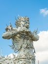 White Giant Sculpture at Rong Khun Temple