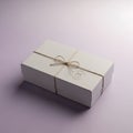 White Gift Box with Bow Royalty Free Stock Photo