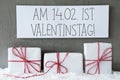 White Gift On Snow, Valentinstag Means Valentines Day