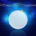 White glass bauble background Royalty Free Stock Photo