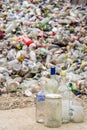 White glass bottles recycling waste Royalty Free Stock Photo