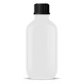 White glass medical bottle isolated Realistic vial Royalty Free Stock Photo