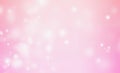 White Glitter Lights on Pink Texture Background. White Bokeh. Defocused, Celebration, Christmas Holiday Backdrop. Royalty Free Stock Photo