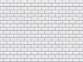 White glossy brick wall with ceramic rectangle tiles pattern horizontal background. Home interior, bathroom and kitchen Royalty Free Stock Photo