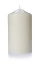 White glossy cylinder candle